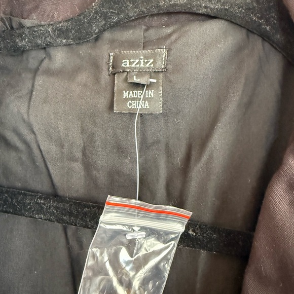 Aziz Embroidered Black Button Front Womens Jacket - Gothic Boho Style - Picture 3 of 8